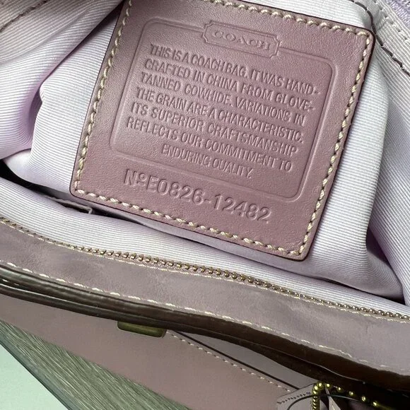 Vintage Y2k Coach Madeline Lilac Handbag Shoulder Bag 2482 - Picture 6 of 6